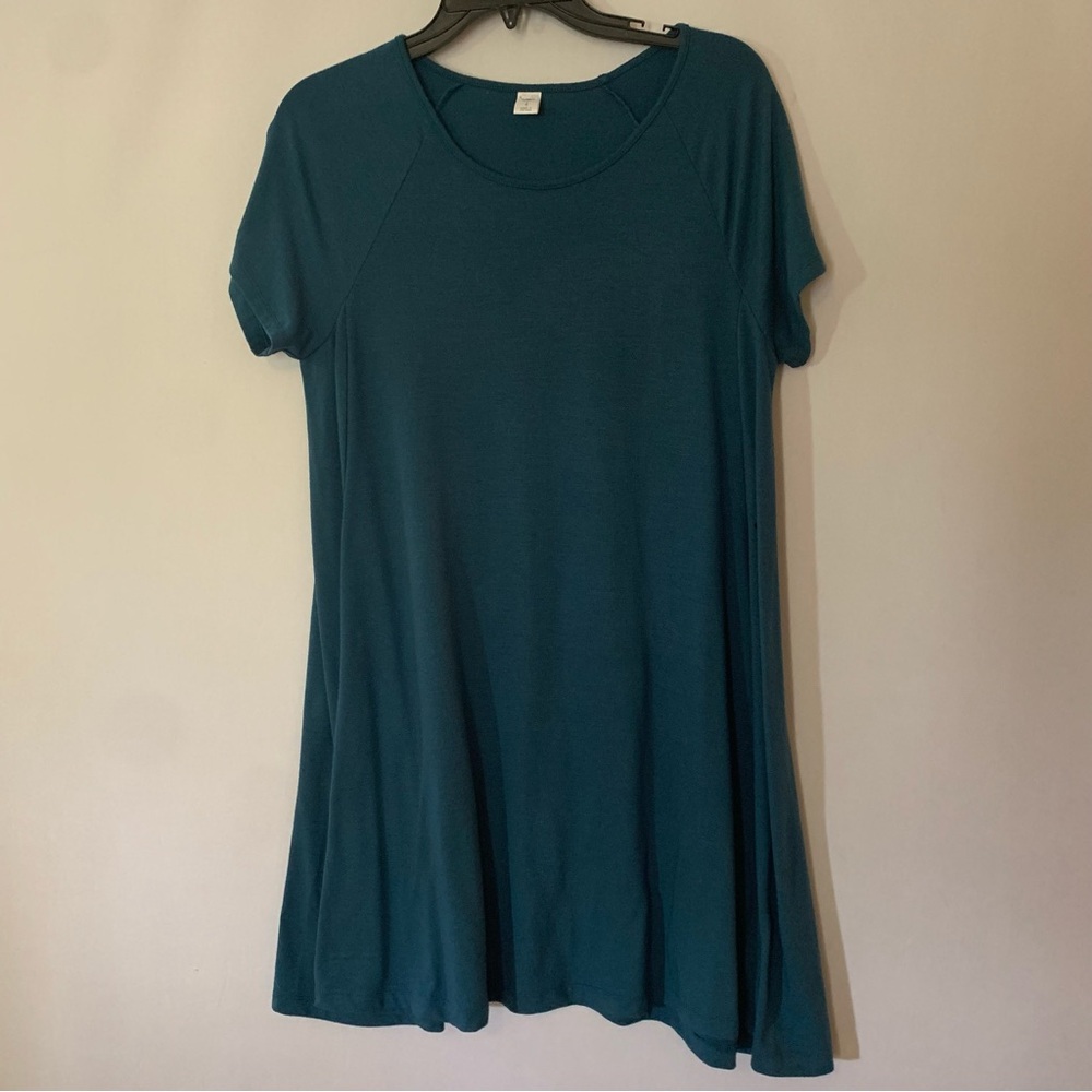 Teal T-shirt Dress